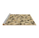 Sideview of Machine Washable Transitional Brown Rug, wshpat1505brn