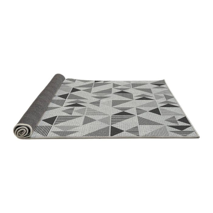 Thickness of Patterned Silver Gray Rug, pat1505gry