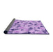 Thickness of Patterned Blossom Pink Rug, pat1505pur