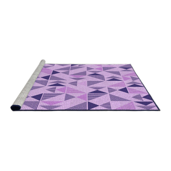 Sideview of Machine Washable Transitional Blossom Pink Rug, wshpat1505pur