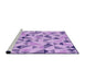 Sideview of Machine Washable Transitional Blossom Pink Rug, wshpat1505pur