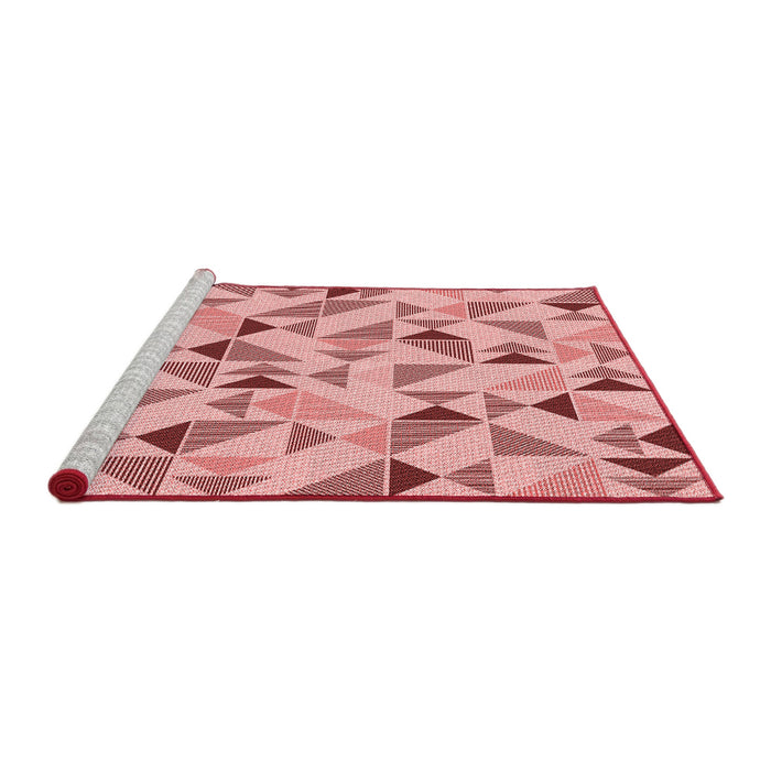 Sideview of Machine Washable Transitional Red Rug, wshpat1505rd