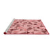 Sideview of Machine Washable Transitional Red Rug, wshpat1505rd