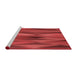 Sideview of Machine Washable Transitional Red Rug, wshpat1506rd