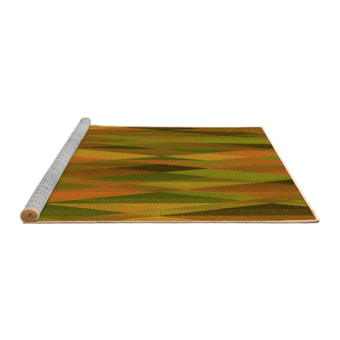 Sideview of Machine Washable Transitional Mahogany Brown Rug, wshpat1506yw