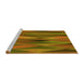 Sideview of Machine Washable Transitional Mahogany Brown Rug, wshpat1506yw