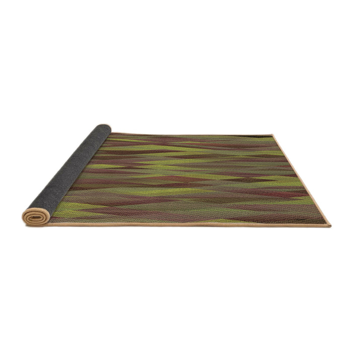 Thickness of Patterned Dark Golden Brown Rug, pat1507brn