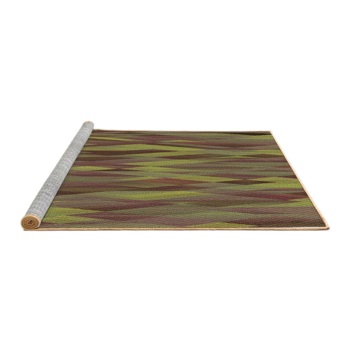 Sideview of Machine Washable Transitional Dark Golden Brown Rug, wshpat1507brn