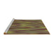 Sideview of Machine Washable Transitional Dark Golden Brown Rug, wshpat1507brn