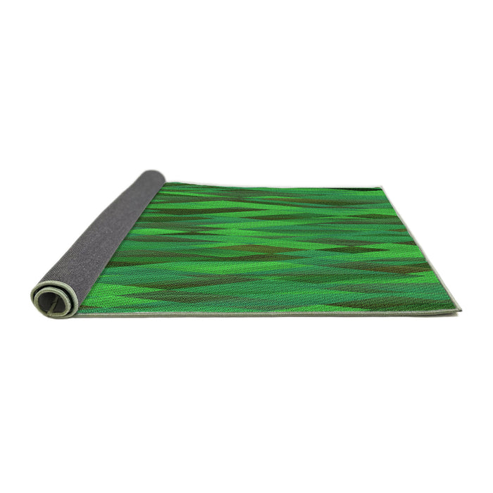 Thickness of Patterned Forest Green Rug, pat1507grn