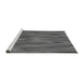 Sideview of Machine Washable Transitional Gray Rug, wshpat1507gry