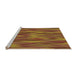 Sideview of Machine Washable Transitional Tomato Red Rug, wshpat1507org