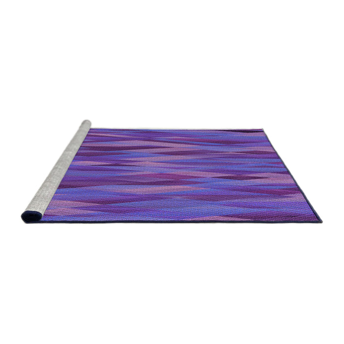Sideview of Machine Washable Transitional Purple Rug, wshpat1507pur