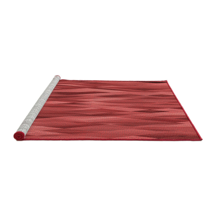 Sideview of Machine Washable Transitional Red Rug, wshpat1507rd