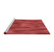 Sideview of Machine Washable Transitional Red Rug, wshpat1507rd