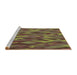 Sideview of Machine Washable Transitional Red Brown Rug, wshpat1508brn