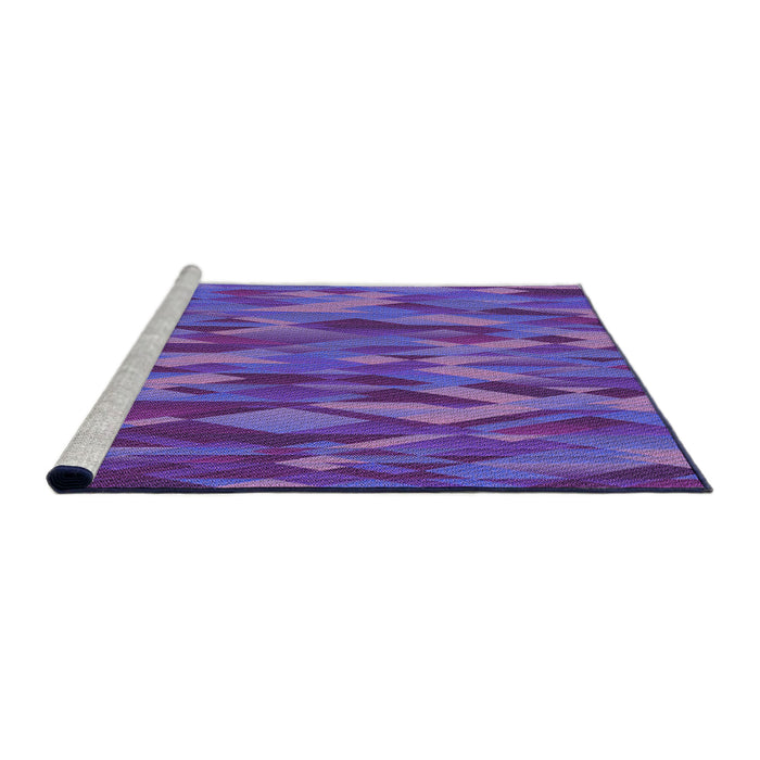 Sideview of Machine Washable Transitional Purple Rug, wshpat1508pur