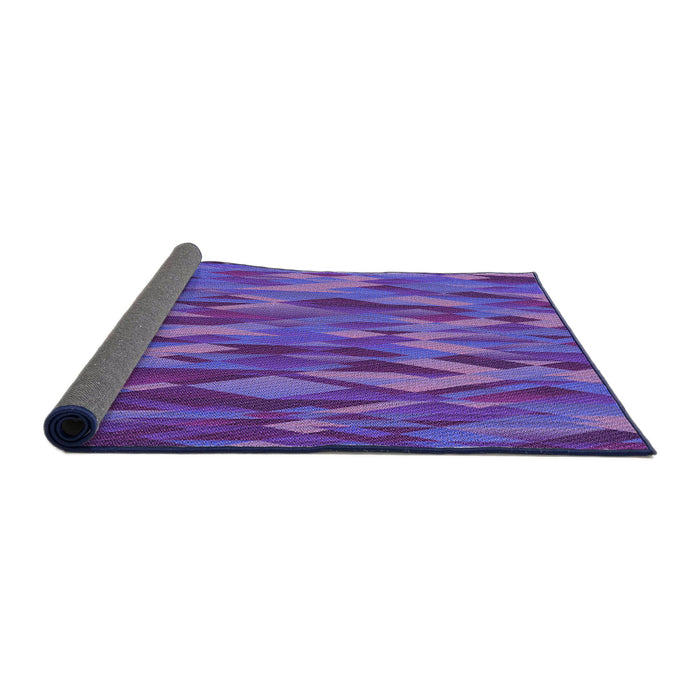 Thickness of Patterned Purple Rug, pat1508pur