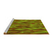 Sideview of Machine Washable Transitional Pistachio Green Rug, wshpat1508yw