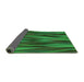 Thickness of Patterned Deep Emerald Green Rug, pat1509grn