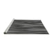 Sideview of Machine Washable Transitional Platinum Gray Rug, wshpat1509gry