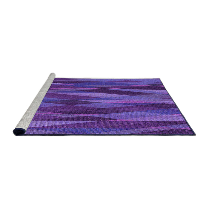 Sideview of Machine Washable Transitional Purple Rug, wshpat1509pur