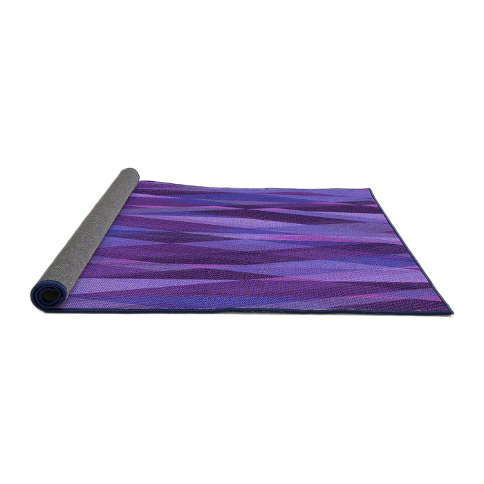 Thickness of Patterned Purple Rug, pat1509pur