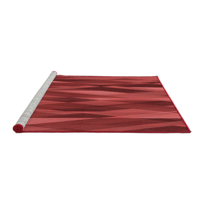 Sideview of Machine Washable Transitional Tomato Red Rug, wshpat1509rd