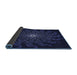 Thickness of Patterned Night Blue Rug, pat151blu