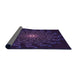 Thickness of Patterned Deep Purple Rug, pat151pur