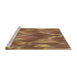 Sideview of Machine Washable Transitional Sienna Brown Rug, wshpat1510brn