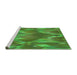 Sideview of Machine Washable Transitional Neon Green Rug, wshpat1510grn