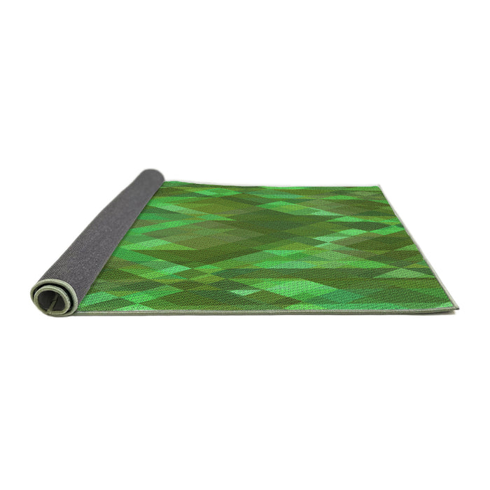 Thickness of Patterned Neon Green Rug, pat1510grn