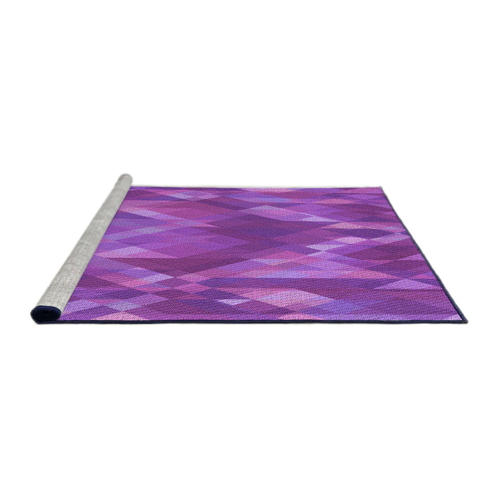 Sideview of Machine Washable Transitional Crimson Purple Rug, wshpat1510pur