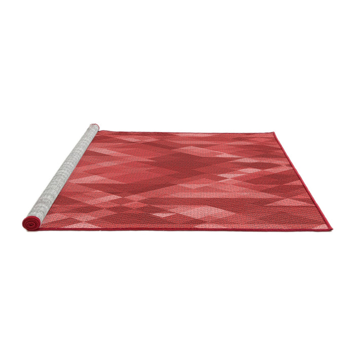 Sideview of Machine Washable Transitional Red Rug, wshpat1510rd