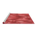 Sideview of Machine Washable Transitional Red Rug, wshpat1510rd