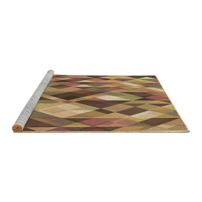 Sideview of Machine Washable Transitional Golden Gold Rug, wshpat1511brn