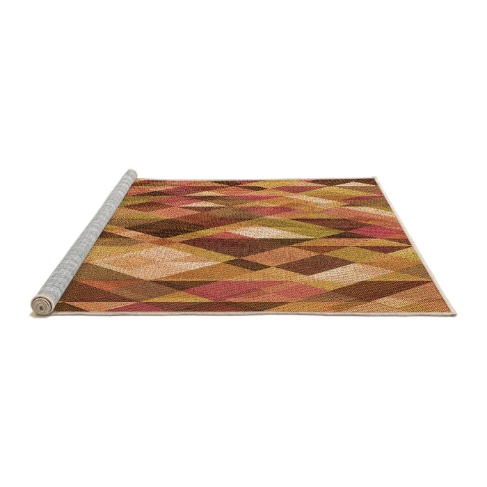 Sideview of Machine Washable Transitional Orange Rug, wshpat1511org