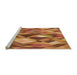 Sideview of Machine Washable Transitional Orange Rug, wshpat1511org