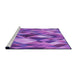 Sideview of Machine Washable Transitional Purple Rug, wshpat1511pur