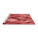 Sideview of Machine Washable Transitional Red Rug, wshpat1511rd