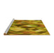 Sideview of Machine Washable Transitional Yellow Rug, wshpat1511yw