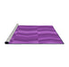 Sideview of Machine Washable Transitional Bright Neon Pink Purple Rug, wshpat1512pur