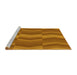 Sideview of Machine Washable Transitional Mahogany Brown Rug, wshpat1512yw