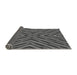 Thickness of Patterned Dark Gray Black Rug, pat1513gry