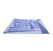 Sideview of Machine Washable Transitional Royal Blue Rug, wshpat1514blu