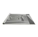 Sideview of Machine Washable Transitional Silver Gray Rug, wshpat1514gry