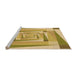 Sideview of Machine Washable Transitional Dark Golden Brown Rug, wshpat1514org