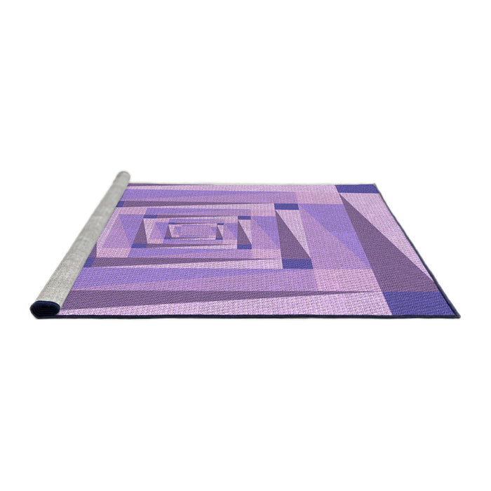 Sideview of Machine Washable Transitional Mauve Purple Rug, wshpat1514pur