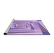 Sideview of Machine Washable Transitional Mauve Purple Rug, wshpat1514pur